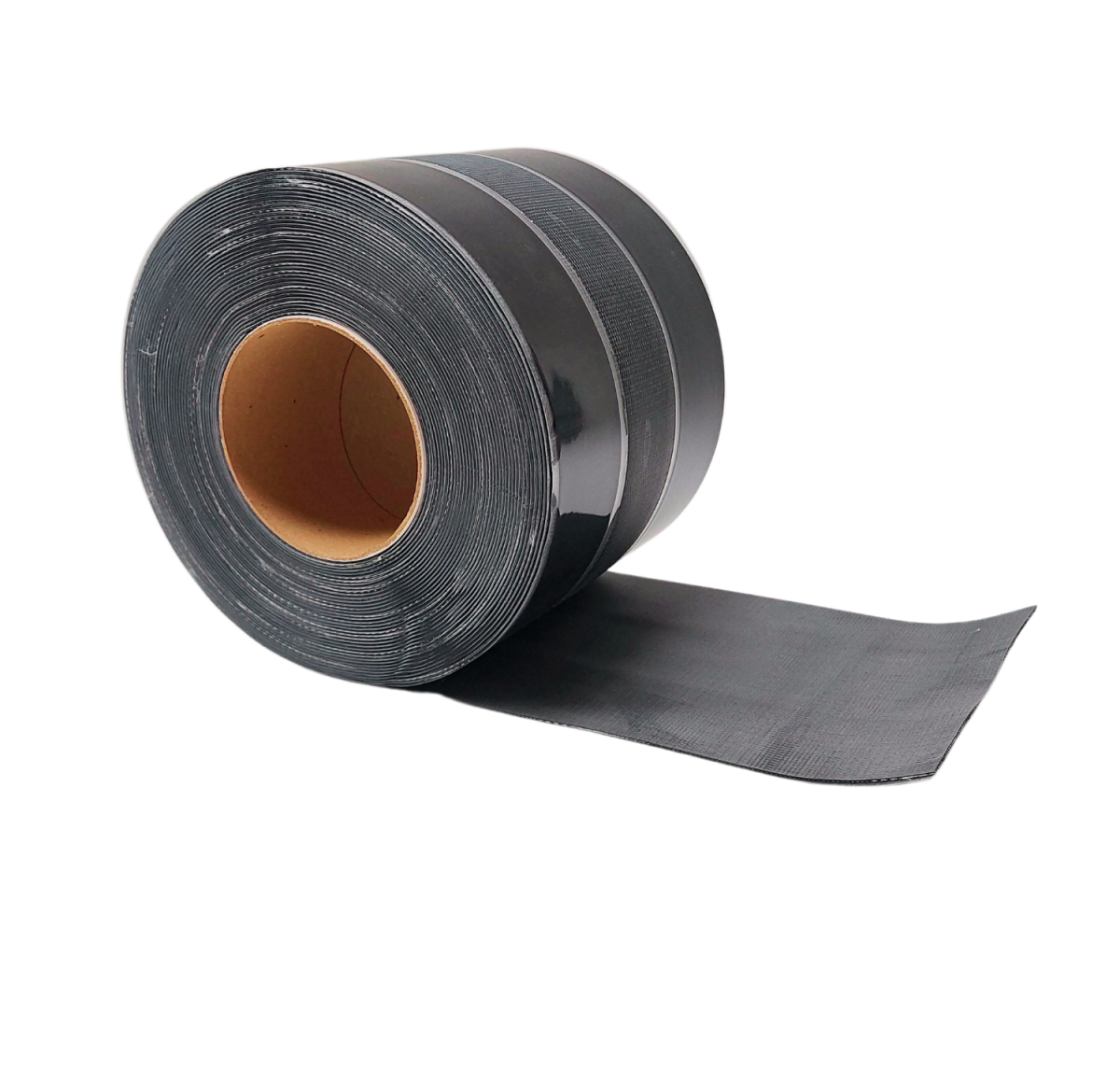Strip of Elevate RubberGard EPDM MAX reinforced membrane with two QuickSeam tape strips factory-laminated to it along its length. It is used for non-penetrating RubberGard EPDM membrane attachment, as specified in the Elevate guidelines.
